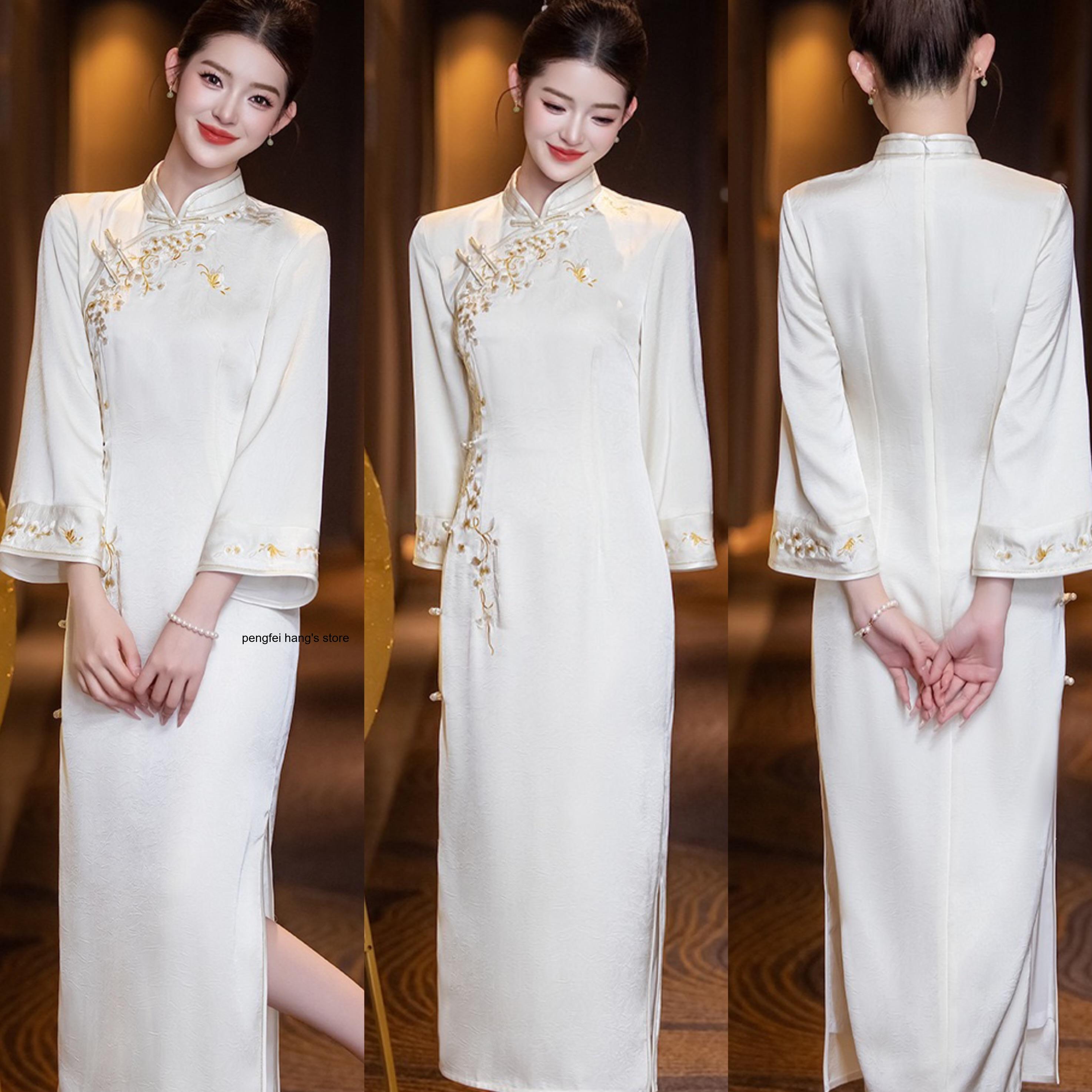 Women'S Formal Wear Petite - 2026 가을 여성 우아한 개량 치파오