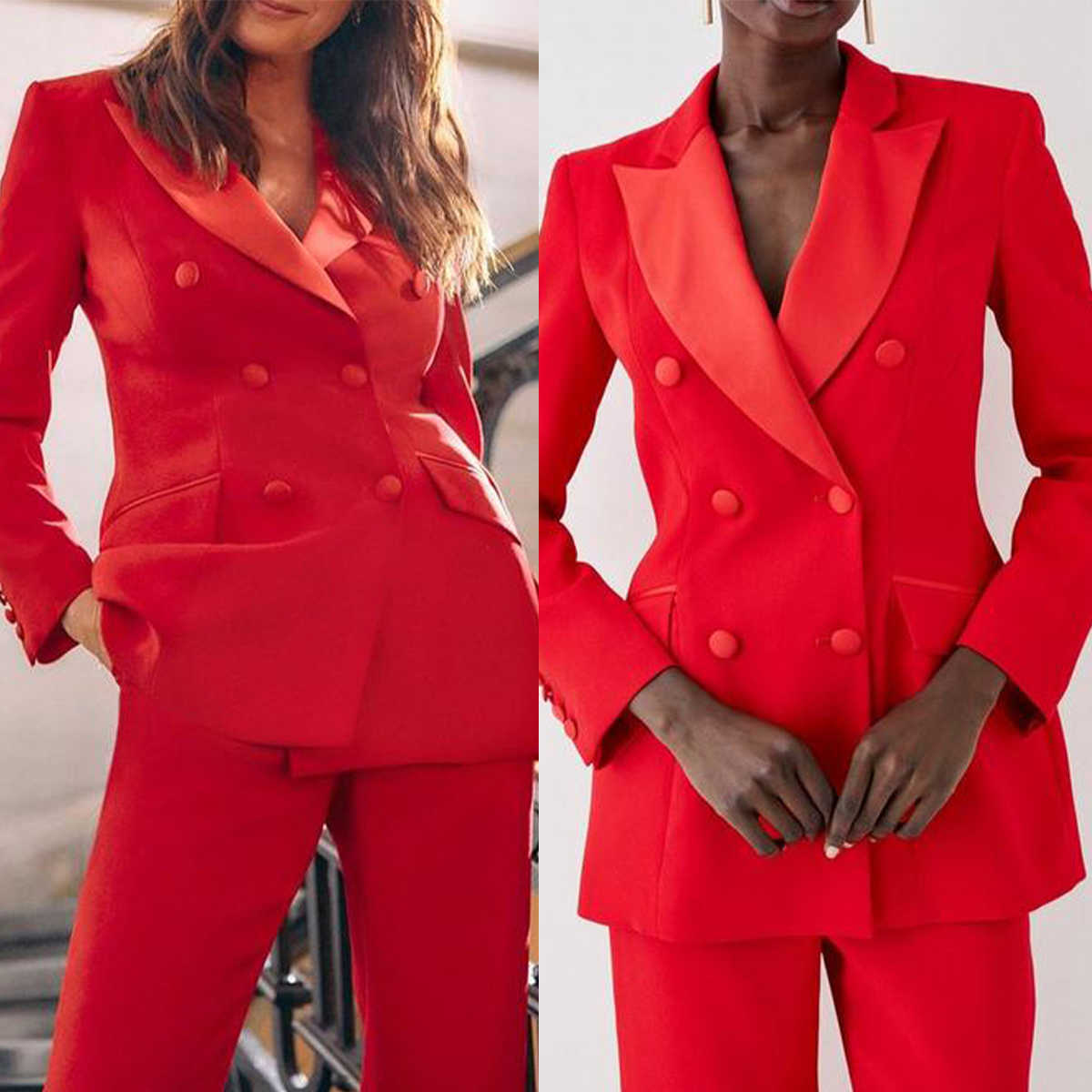Women Formal Wear For Graduation - 정장 레드 여성 바지 정장 맞춤