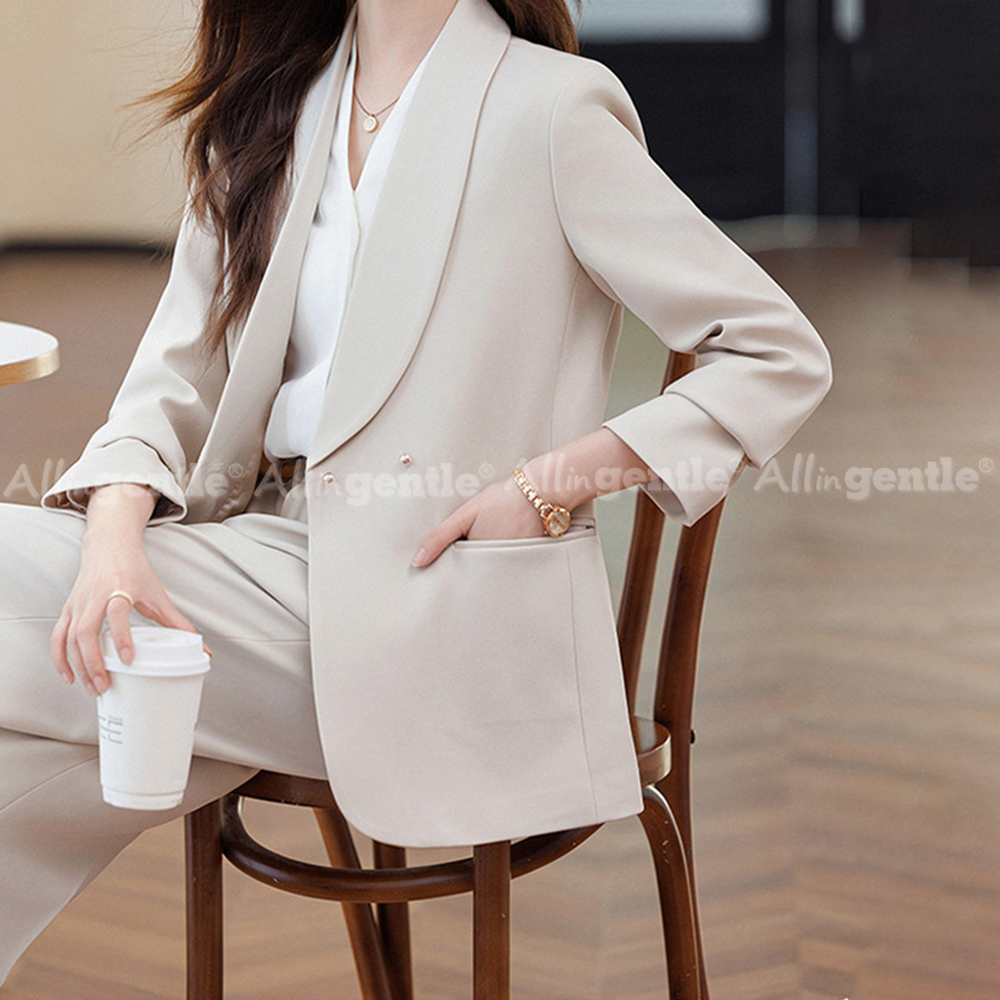 여성 오피스 정장 투피스 세트 레귤러 핏 전문직 팬츠  - Blazer Set Women Formal 리뷰 및 가격