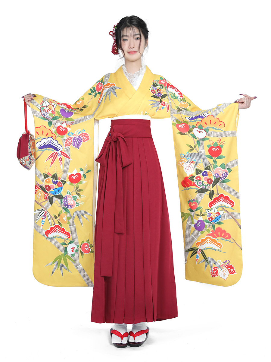 여성용 일본식 기모노 세트 와비사비 스타일 하카마 드레 - Women Formal Wear For Graduation 리뷰 및 가격